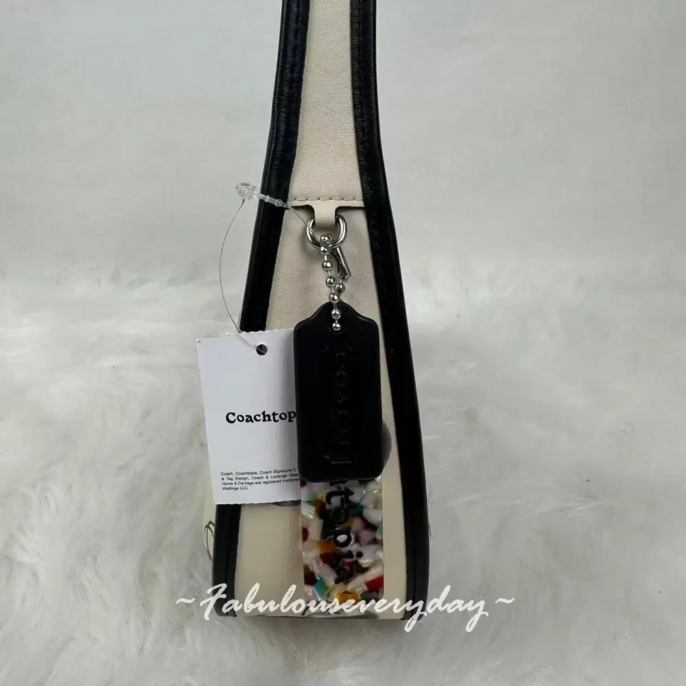 Coach Ergo Cherry Bag in Coachtopia Leather Black/Cloud Multi CL754 NWT